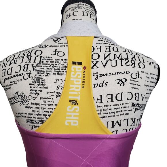 Athleta x Moxie Purple Pink Cycling Running Workout Triathlon Tank Pockets Small - Picture 4 of 10